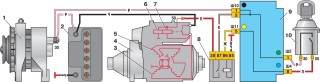 —15. Схема соединений стартера